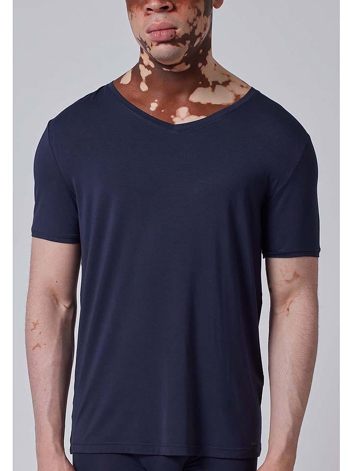 Skiny Koszulka piżamowa w kolorze granatowym rozmiar: XL