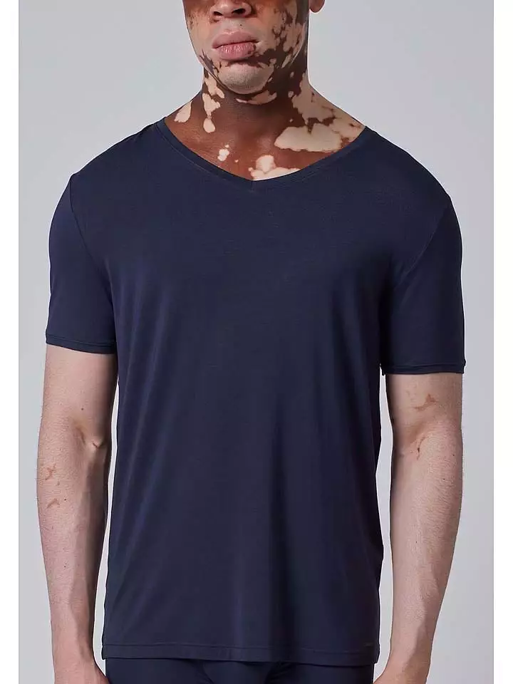 Skiny Koszulka piżamowa w kolorze granatowym rozmiar: XL