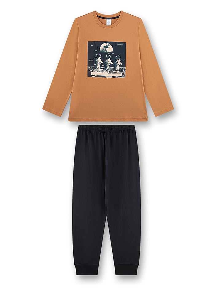 Sanetta Piżama w kolorze jasnobrązowo-czarnym rozmiar: 140