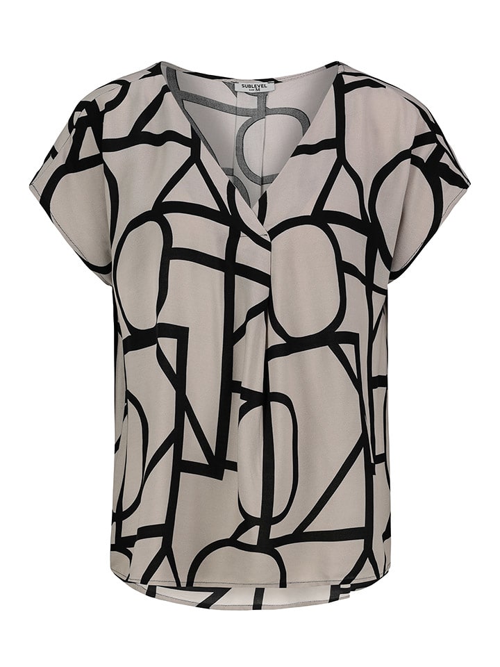Sublevel Bluzka w kolorze szarobrązowo-czarnym rozmiar: S