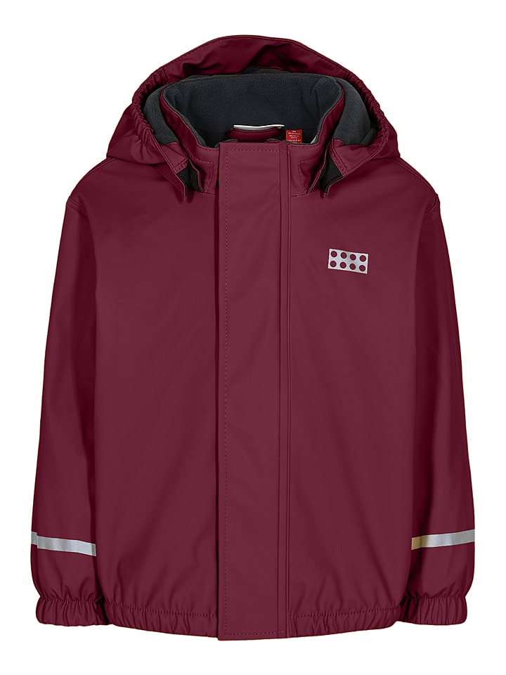 LEGO Kurtka przeciwdeszczowa "Junin 707" w kolorze bordowym rozmiar: 104