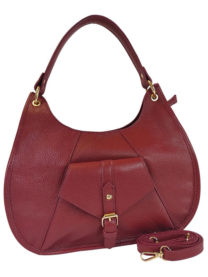 ORE10 Skórzana torebka "Miser" w kolorze czerwonym - 35 x 30 x 9 cm rozmiar: onesize