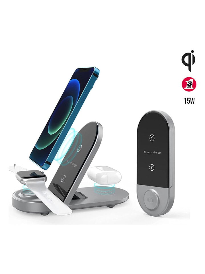 SWEET ACCESS Indukcyjna stacja ładująca w kolorze srebrno-czarnym rozmiar: onesize