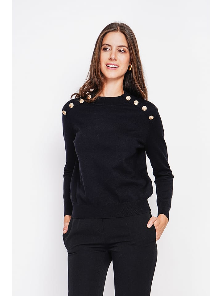 ASSUILI Sweter w kolorze czarnym rozmiar: 34