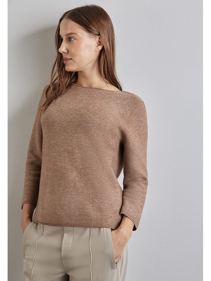 Street One Sweter w kolorze jasnobrązowym rozmiar: 40