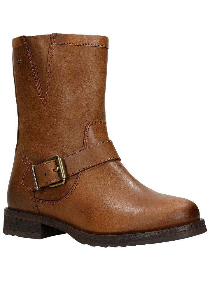 Wojas Skórzane botki w kolorze jasnobrązowym rozmiar: 39