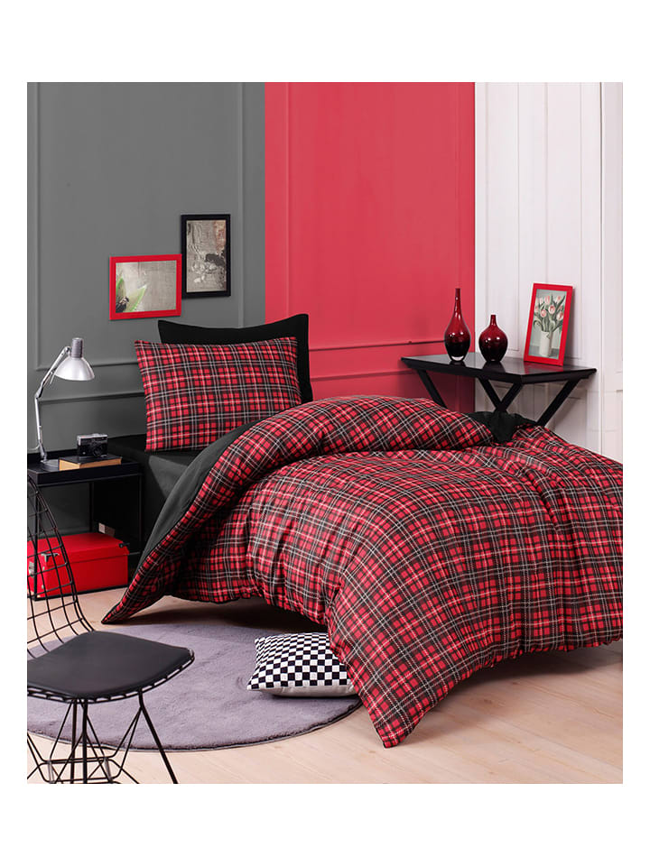 Elizabed Komplet pościeli "Iskok" w kolorze czerwonym rozmiar: 135x200 cm