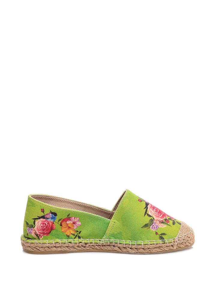 Cotto Espadryle w kolorze zielonym ze wzorem rozmiar: 40
