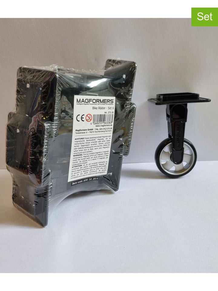 MAGFORMERS 6-częściowy zestaw akcesoriów "Koła" - 3+ rozmiar: onesize