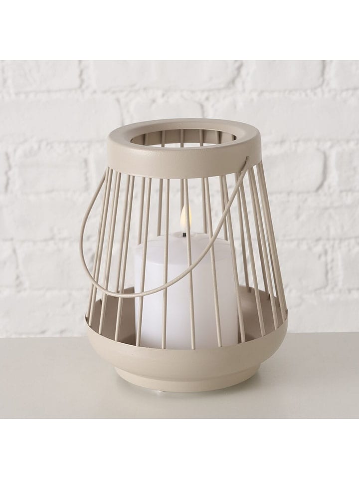 Boltze Lampion LED "Fadi" w kolorze beżowym - wys. 18 x Ø 15 cm rozmiar: onesize