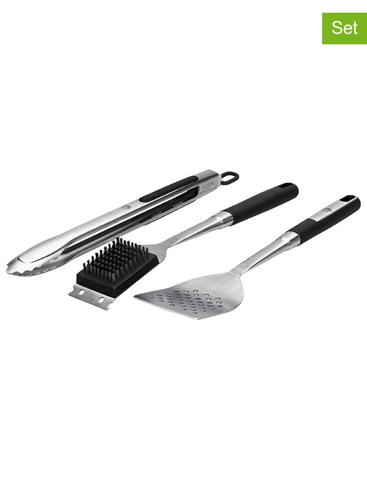 Chef Cuisine 3-częściowy zestaw akcesoriów w kolorze czarnym do grilla rozmiar: onesize