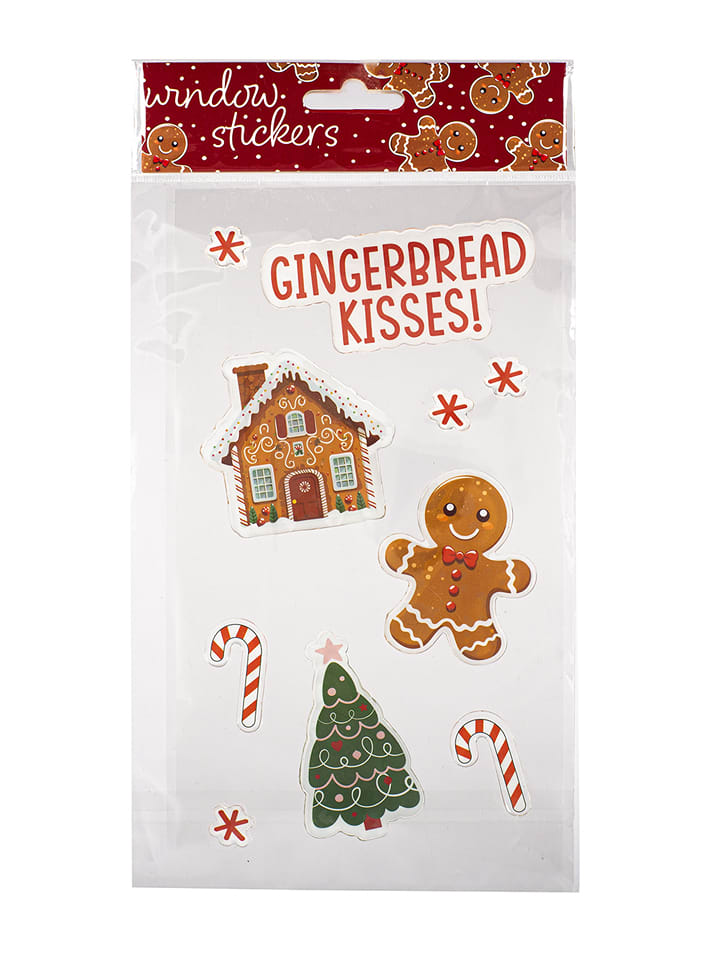 Tri-Coastal Design Naklejki (10 szt.) "Ginger" w kolorze jasnobrązowo-czerwono-zielonym na okna rozmiar: onesize