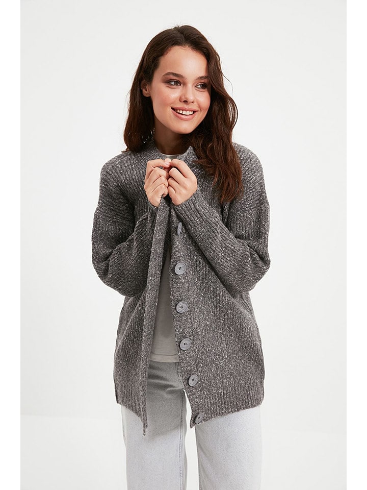 trendyol Kardigan w kolorze szarym rozmiar: S
