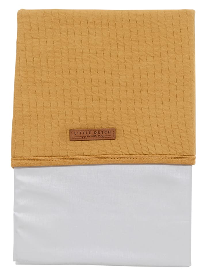 Little Dutch Prześcieradło w kolorze żółtym do kołyski rozmiar: 70x100 cm