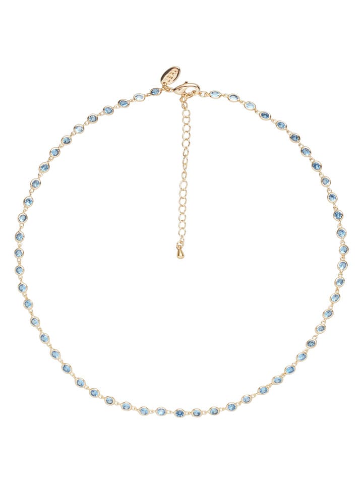 U.S. Polo Assn. Pozłacany naszyjnik z kamieniami ozdobnymi - dł. 37 cm rozmiar: onesize