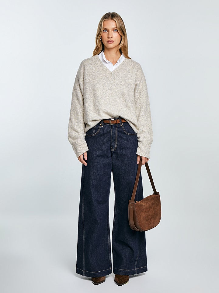 BIG STAR Sweter w kolorze beżowym rozmiar: L/XL