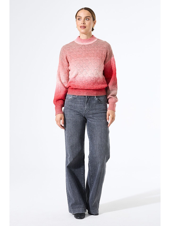 Garcia Sweter w kolorze koralowo-jasnoróżowym rozmiar: M