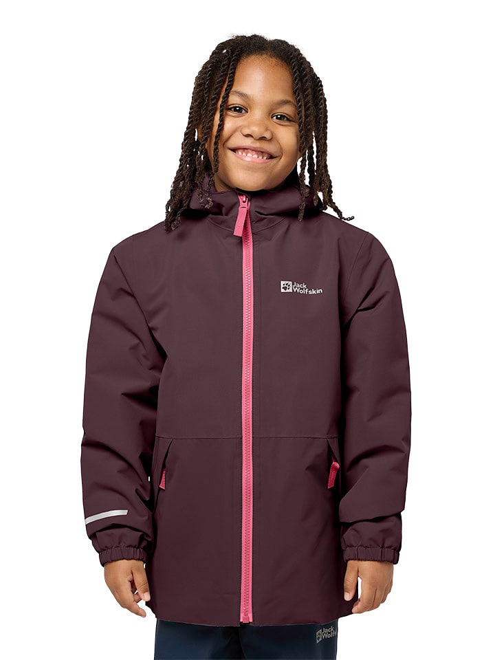 Jack Wolfskin Kurtka zimowa "Snowy Days" w kolorze ciemnofioletowym rozmiar: 152