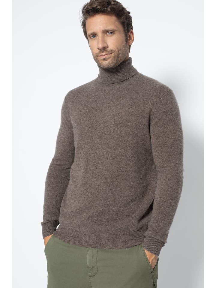 Perfect Cashmere Kaszmirowy golf "Trevor" w kolorze szarobrązowym rozmiar: L