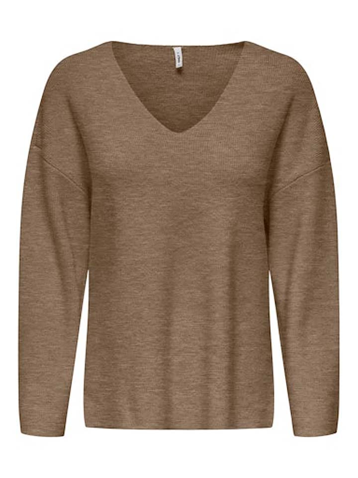 ONLY Sweter w kolorze brązowym rozmiar: S
