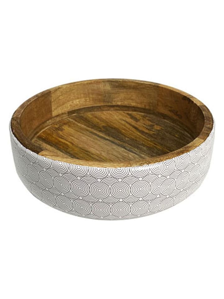 Ard'time Salaterka "Slow" w kolorze biało-jasnobrązowym - Ø 25,5 cm rozmiar: onesize