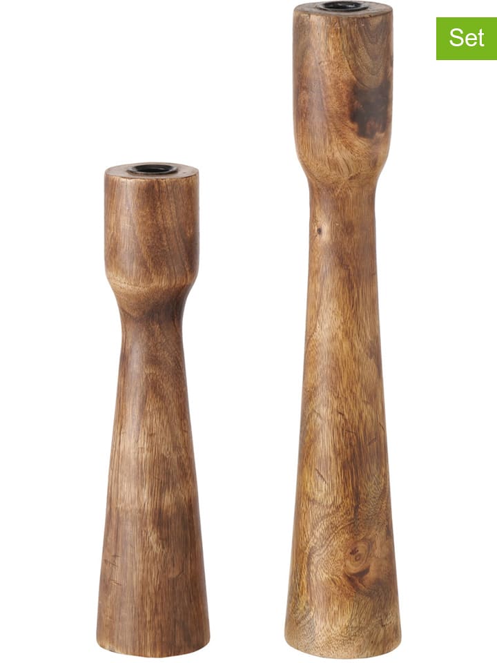 Boltze Świeczniki (2 szt.) "Caldeas" w kolorze brązowym rozmiar: onesize