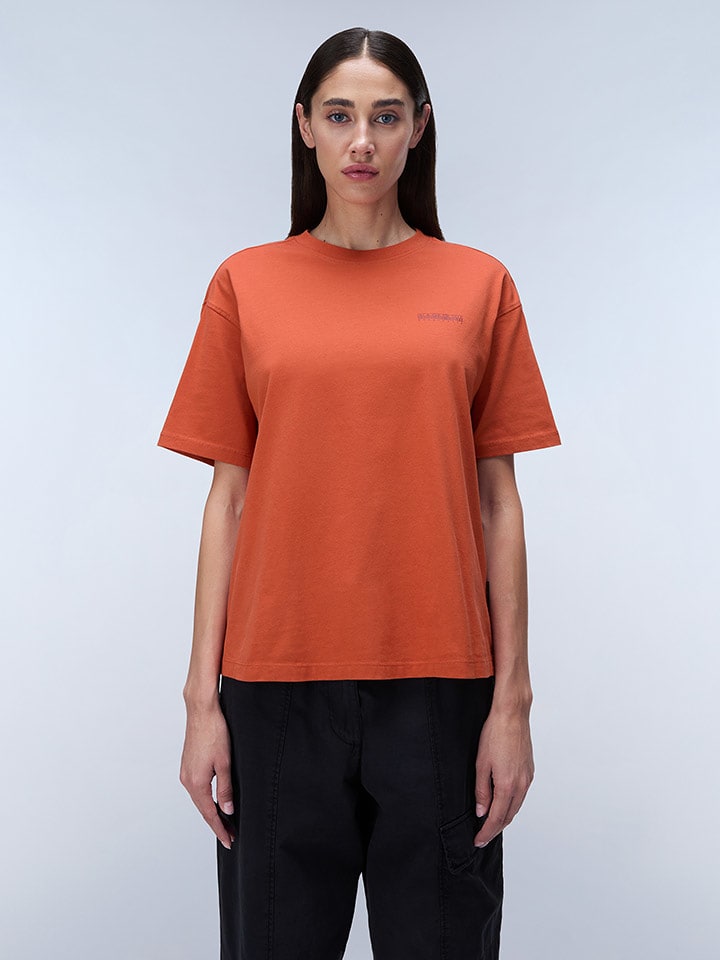 Napapijri Koszulka "Bise" w kolorze pomarańczowym rozmiar: L