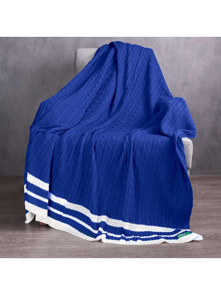 Benetton Pled w kolorze niebieskim rozmiar: 140x190 cm