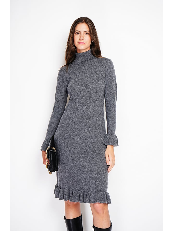 William de Faye Sukienka dzianinowa w kolorze szarym rozmiar: 42