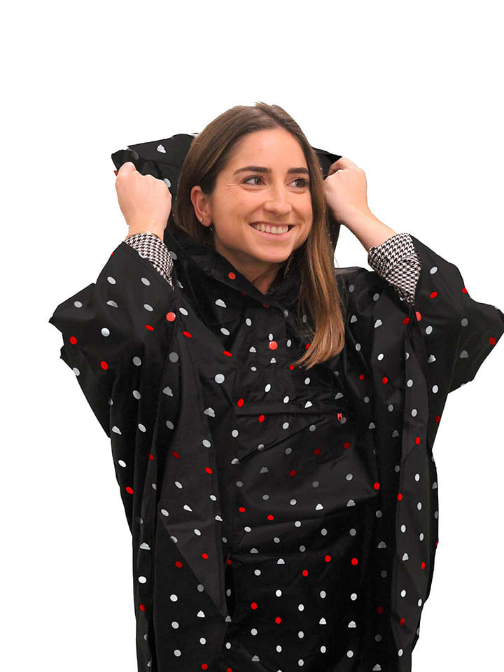 SMATI Ponczo przeciwdeszczowe w kolorze czarnym rozmiar: onesize