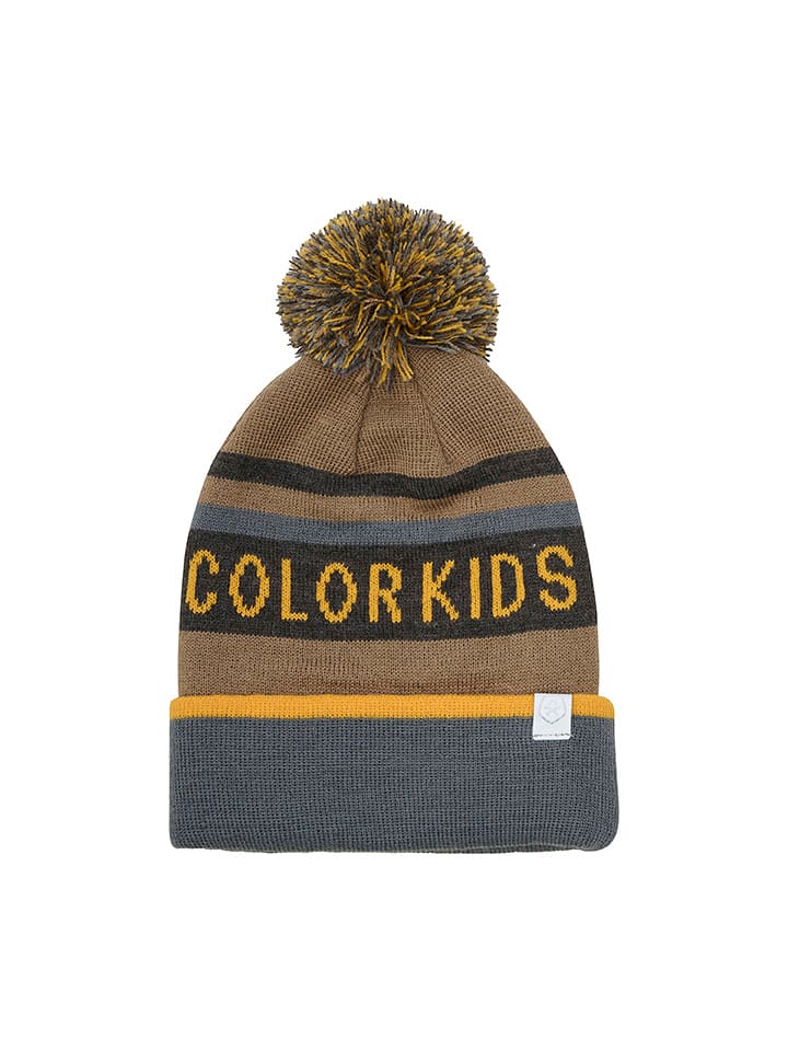 Color Kids Czapka w kolorze jasnobrązowo-szarym rozmiar: 52 cm