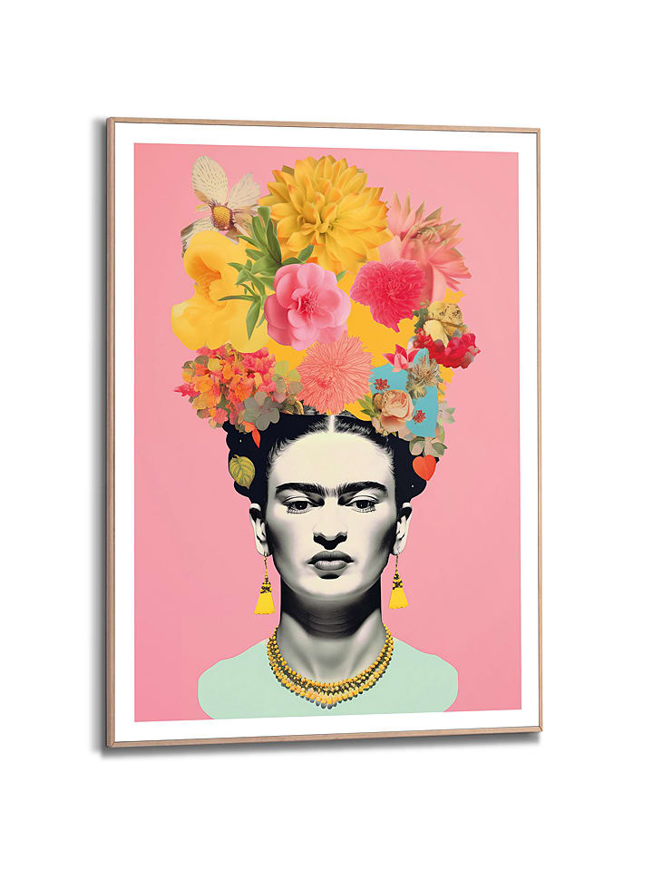 Orangewallz Druk artystyczny "Sweet Frida" w ramce rozmiar: 50x70 cm