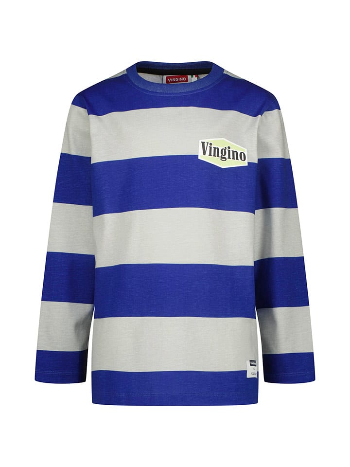Vingino Koszulka "300" w kolorze niebiesko-szarym rozmiar: 152