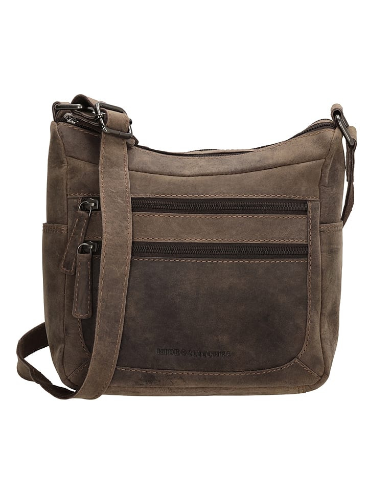 HIDE & STITCHES Skórzana torebka w kolorze brązowym - 24 x 22 x 10 cm rozmiar: onesize