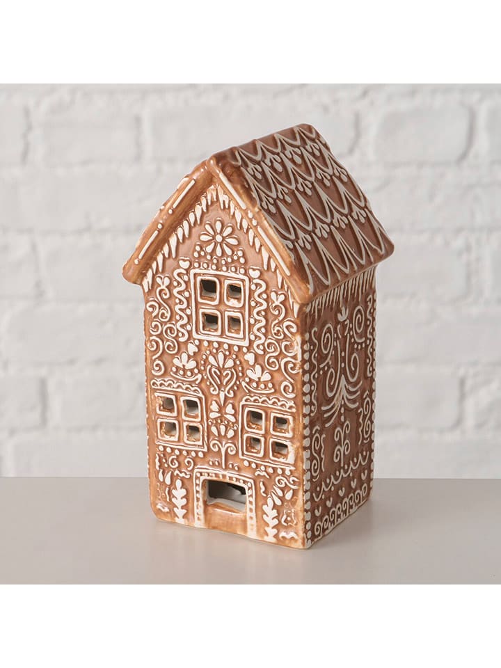 Boltze Dekoracja LED "Gingerbread" w kolorze jasnobrązowym - 7,5 x 14 x 7 cm rozmiar: onesize