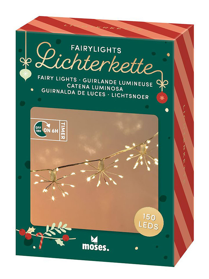 moses. Łańcuch świetlny "Fairylights" w kolorze ciepłej bieli - dł. 200 cm rozmiar: onesize