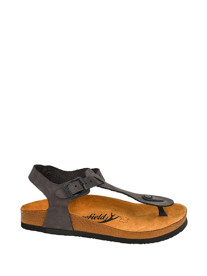 Moosefield Skórzane sandały w kolorze antracytowym rozmiar: 41