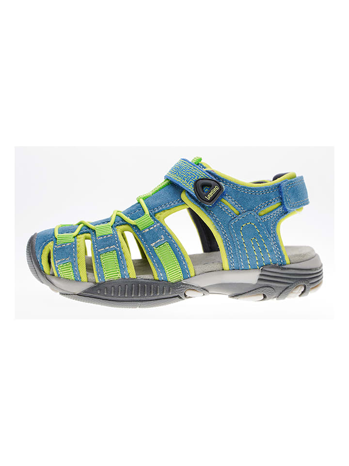 lamino Skórzane półsandały w kolorze turkusowo-żółtym rozmiar: 29