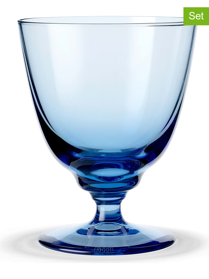 Holme Gaard Szklanki (4 szt.) "Flow" w kolorze niebieskim - 350 ml rozmiar: onesize