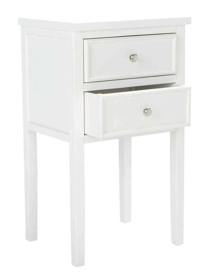 Safavieh Stolik nocny w kolorze białym - 42,9 x 75,4 x 37,3 cm rozmiar: onesize