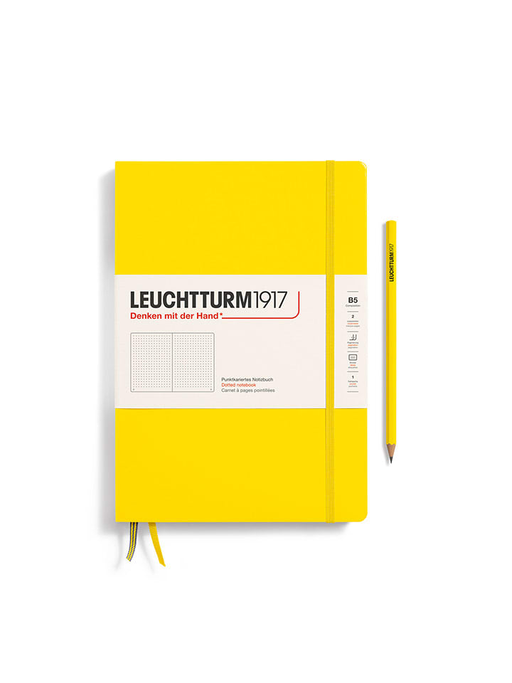 LEUCHTTURM1917 Notatnik w kolorze żółtym w kropki - B5 rozmiar: onesize