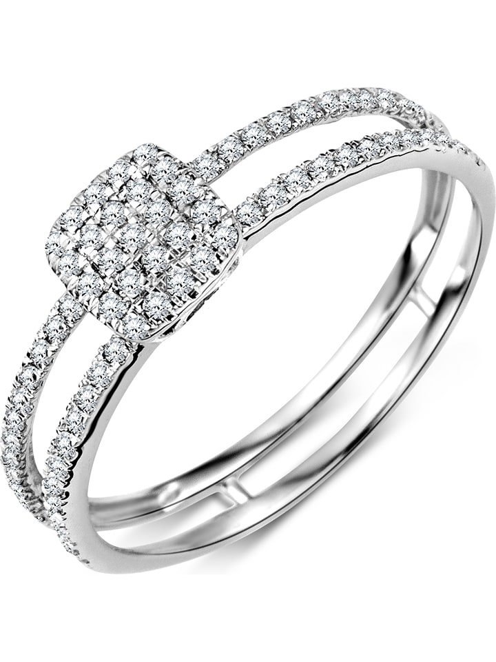 Revoni Złoty pierścionek z diamentami rozmiar: 58