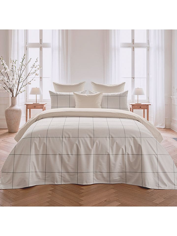 Pierre Cardin Perkalowa poszwa w kolorze beżowym na kołdrę rozmiar: 240x220 cm