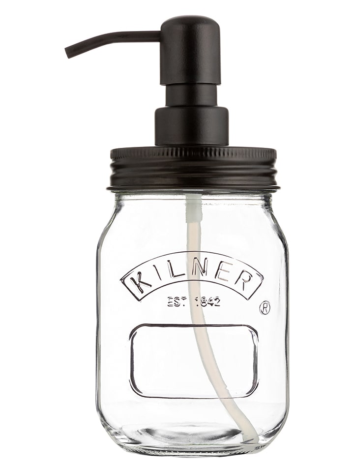 Kilner Dozownik mydła w kolorze czarnym - 500 ml rozmiar: onesize