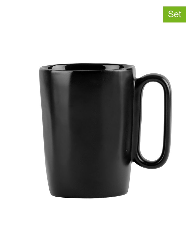 Vialli Design Kubki (2 szt.) "Fuori" w kolorze czarnym - 250 ml rozmiar: onesize