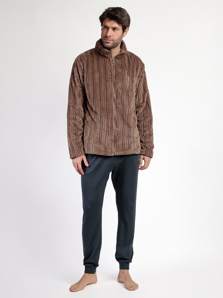 admas Kurtka polarowa "Admas" w kolorze brązowym rozmiar: XL