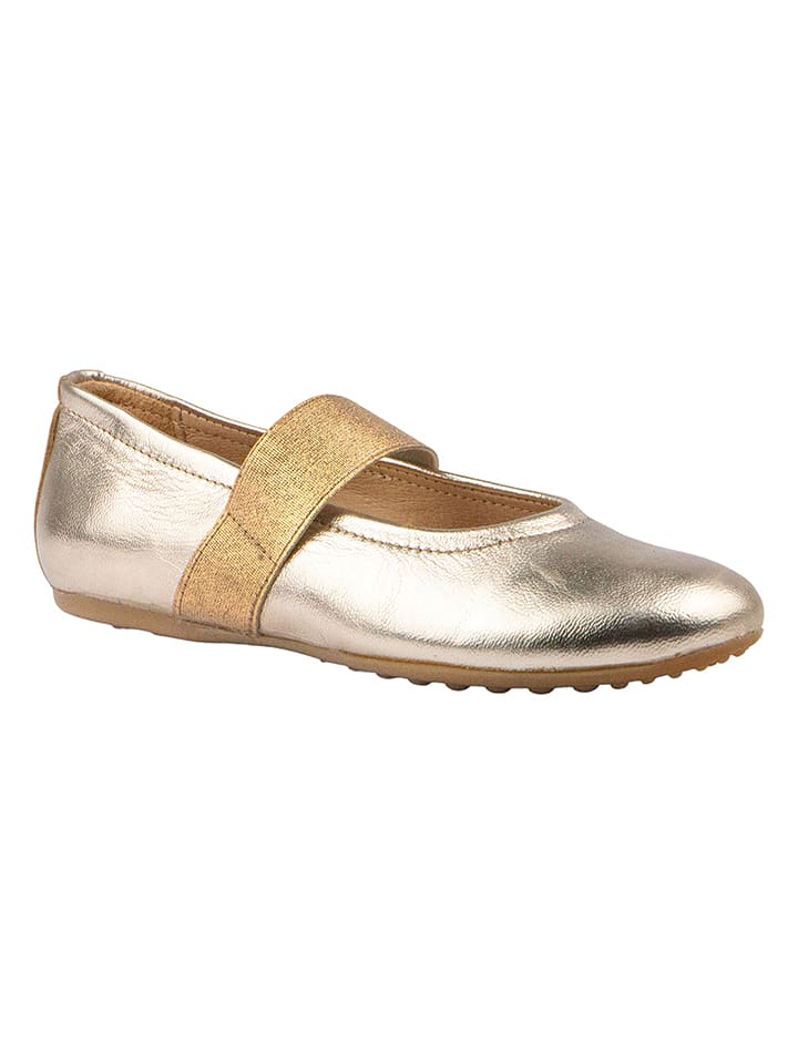 Rap Skórzane baleriny w kolorze złotym z paskiem rozmiar: 31