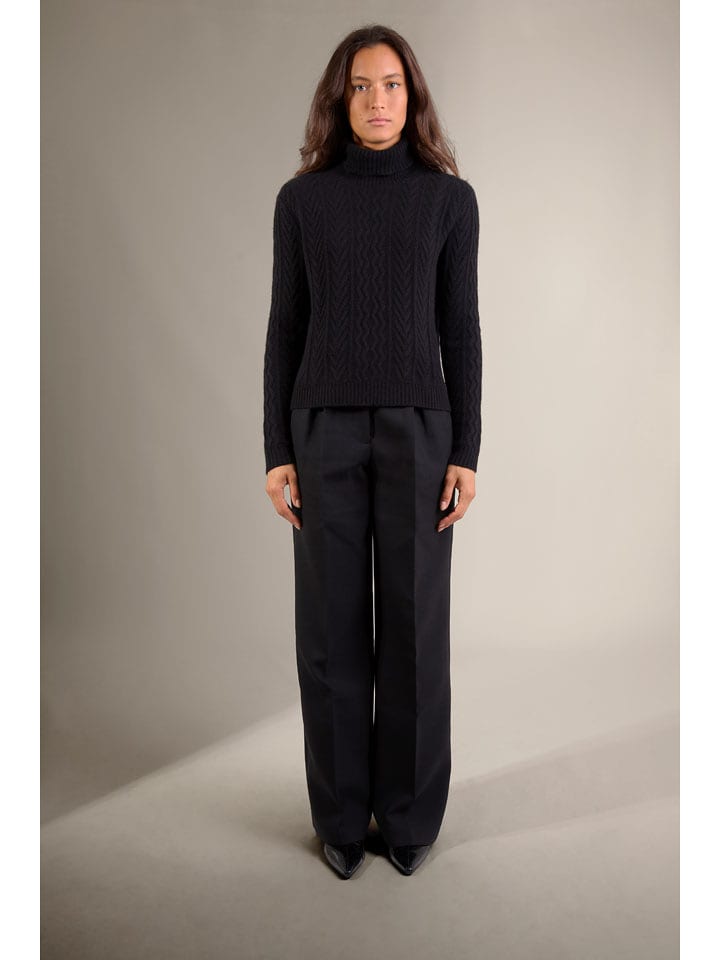 Perfect Cashmere Kaszmirowy golf "Poso" w kolorze czarnym rozmiar: S