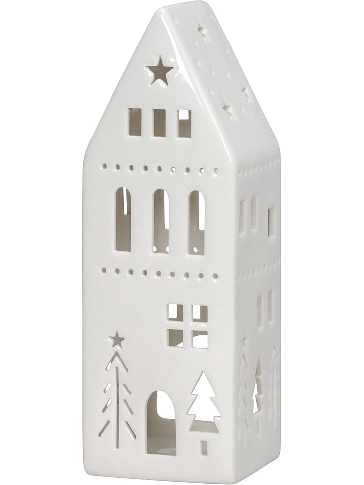 POSIWIO Świecznik "House" w kolorze białym - 7,5 x 22,5 x 7,5 cm rozmiar: onesize