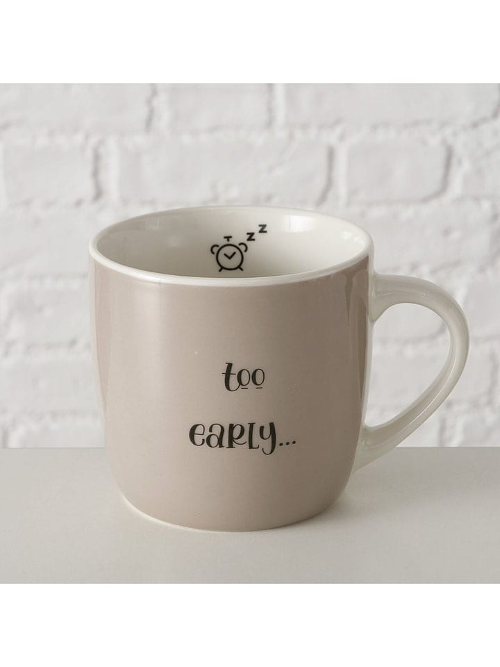 Boltze Kubek jumbo "Early" w kolorze beżowym - 420 ml rozmiar: onesize